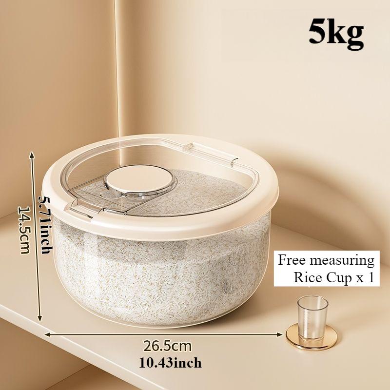 

Airtight Food Storage Container 10kg/5kg Moisture Proof & Anti-Insect for Kitchen It Can Also Be Used As A Pet Food Storage Box