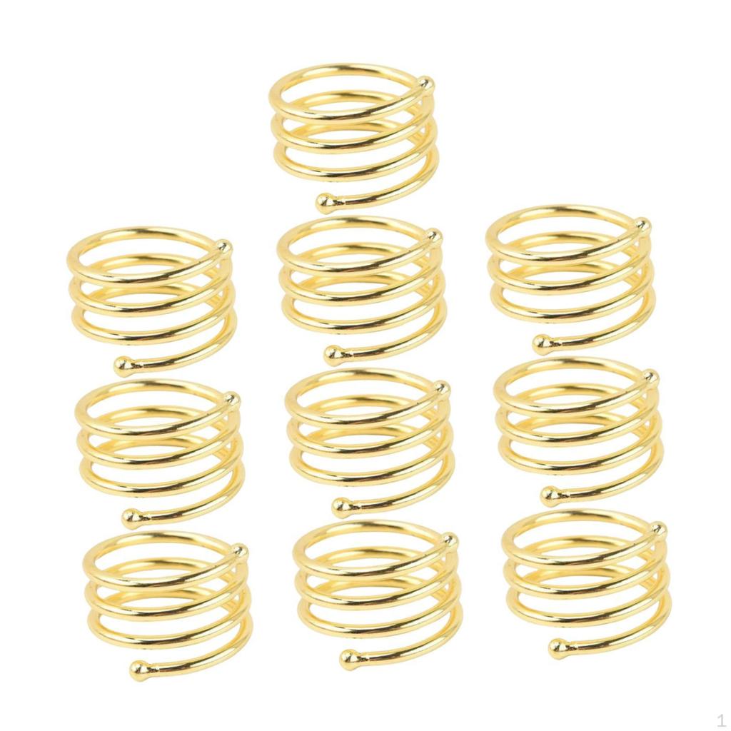 10 Pieces Napkin Rings Decorative Table Settings Unique Multifunctional Holder Dinner