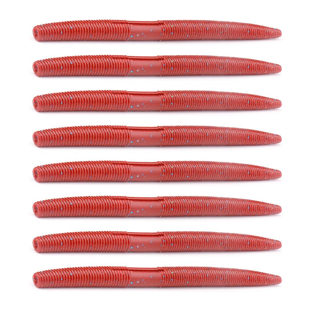 

8 шт. 101 мм/127 мм Мягкие рыболовные приманки с ароматом фенхеля Силиконовые приманки в виде дождевого червя для окуня, форели Реалистичные вибрирующие воблеры 101mm 6.5g