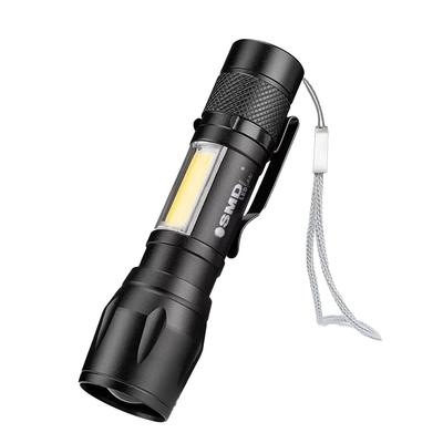 Lampe de poche LED Zoom Aku 5W Xpe+ Cob+ Étui - Sd-Akc0328Sl