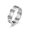 Nordic Hollowout Odin Amulet Vintage Rune Ring for Men Stainless Steel Character Ring Wedding Jewelry Valentine's Day Charm Gift