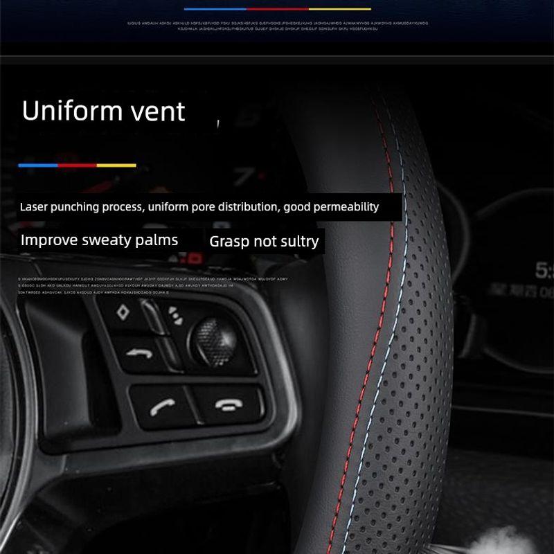 Suitable for Xiaopeng Steering Wheel Cover P7 P5 G3 G9 G3i Car Steering Wheel Cover Leather Four Seasons Dedicated Handlebar Cover