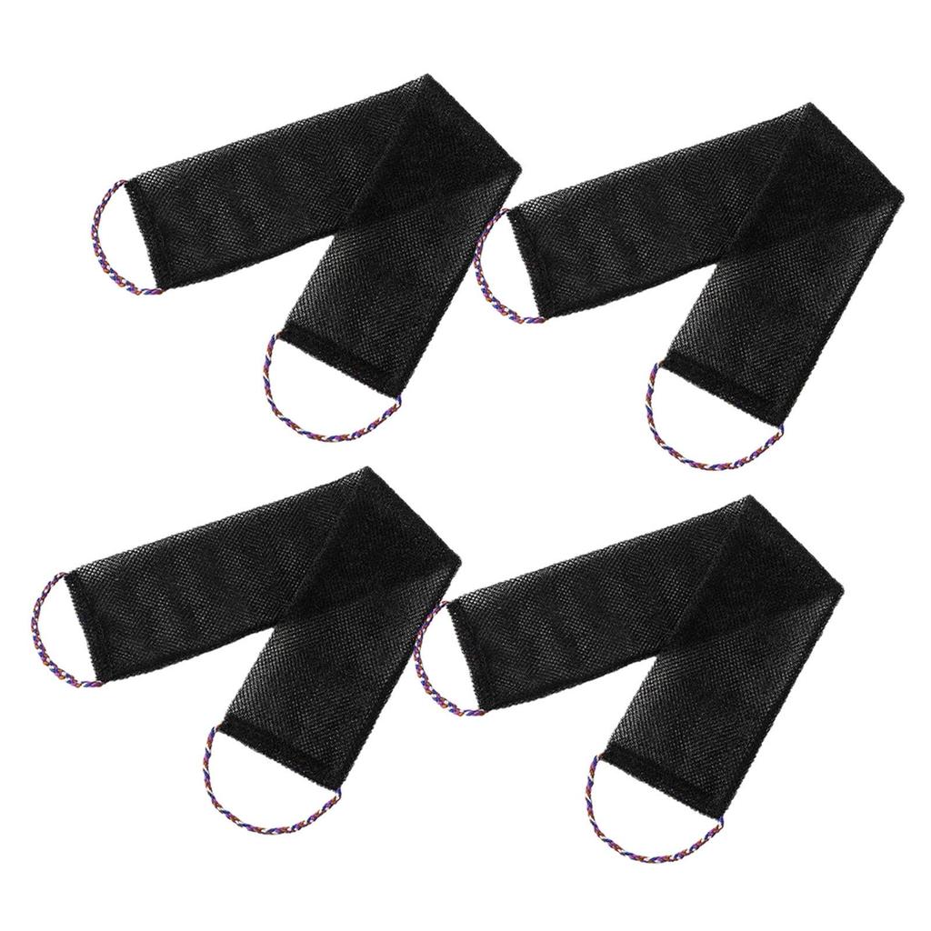 4x Bath Net with Handles Washing Accessories Washcloth Body Back Scrubber