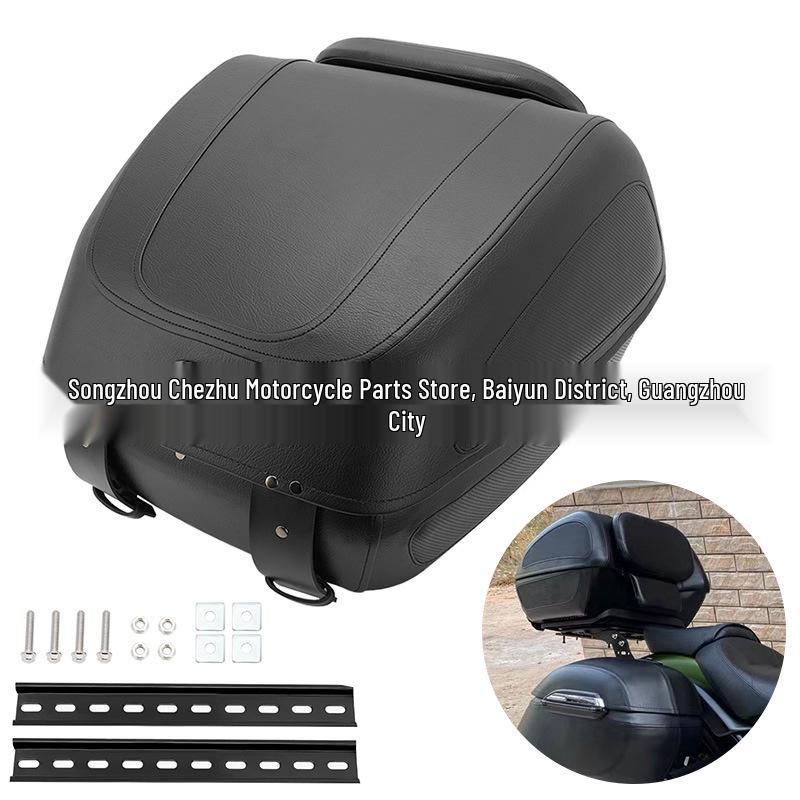 Cross-Border Harley Glide Street Double Headlight Road King Modified Leather Tail Box Cushion