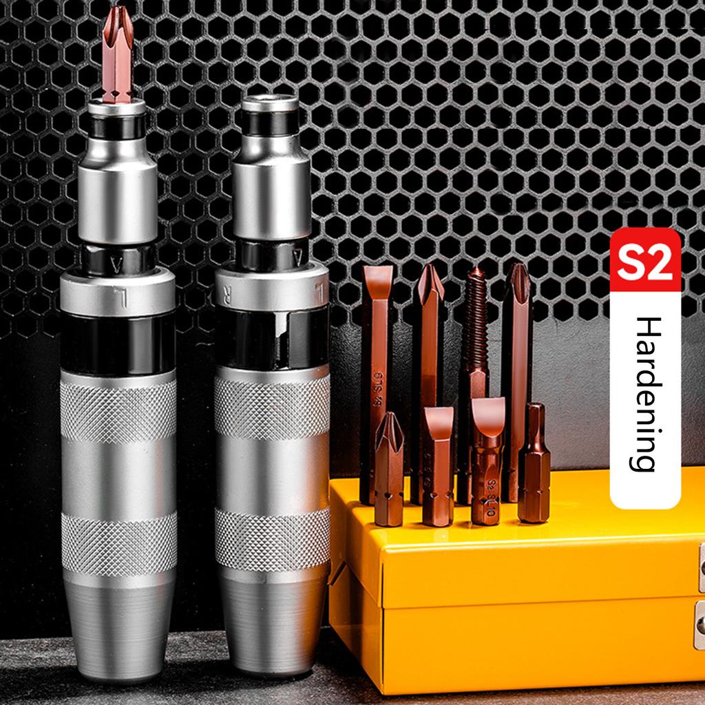 12x Manual Impact Driver Set Alloy Steel Bit for Tackling Extracting Rusted Broken Stubborn Corroded Screws Easy Repairs