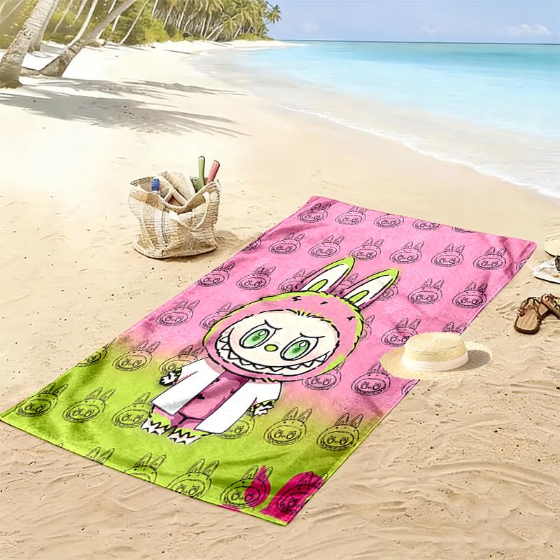 LABUBU Beach Towel Perfect for Travel, Outdoor Activities, Swimming, Camping, Hiking