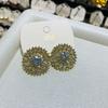 Elegant Embed Pearl Round Ear Clip Earrings Non Piercing Jewelry Wedding Statement Rhinestone Earrings Clips for Women