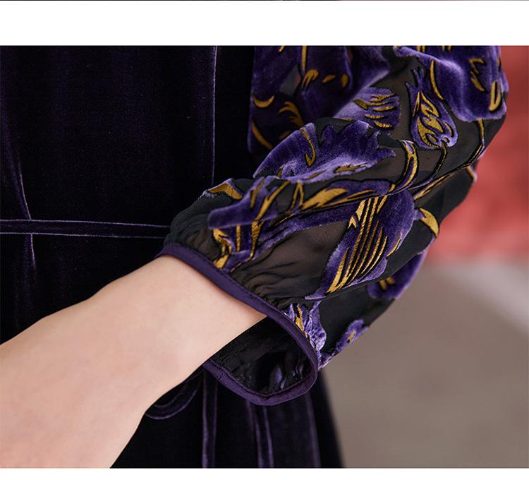 Ink Lady Elegant French Retro Loose Dress - Autumn/Winter Collection 2023