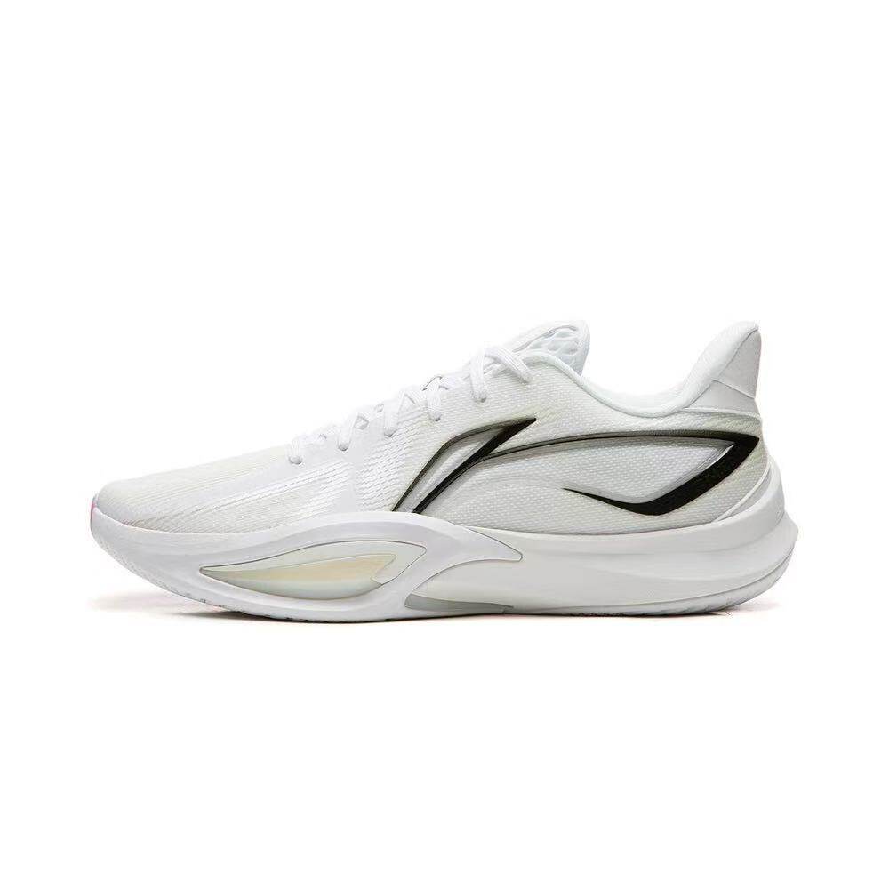 Li Ning Flashing 3 Sports Comfortable Non-Slip Wear-Resistant Rebound Low-Top Basketball Shoes Men sneaker White ABAW007-4