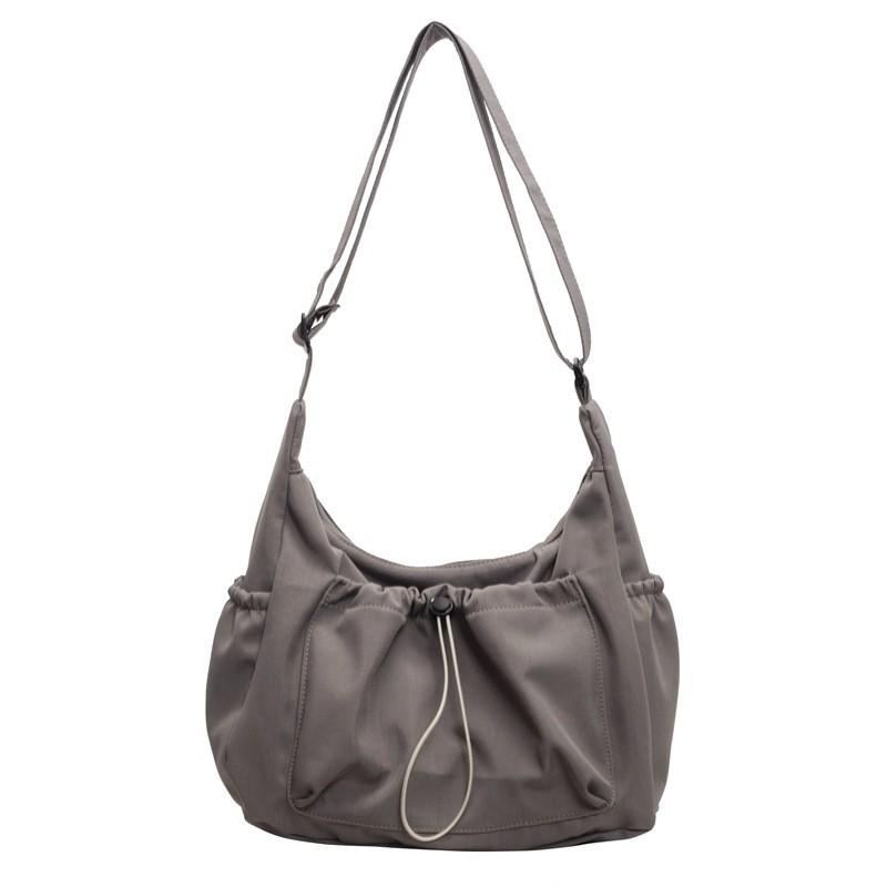 Ielgy Large-Capacity Nylon Cloth Bag Ladies Casual Lightweight Simple Messenger Bag Commuter Shoulder Tote Bag