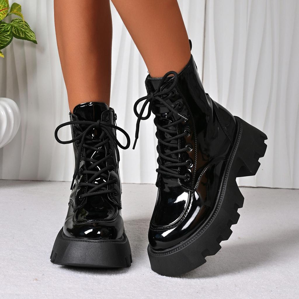 Autumn And Winter Round Toe Casual Thick Soled Comfortable Knight Boots Fashionable And Comfortable Midsole Women'S Boots