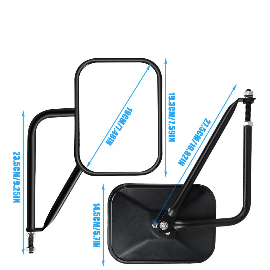 Door Offsides Reflector With Wide Viewing Angle, Quick Installation, Quick Mount Side View Reflector Accessories 2 Pack