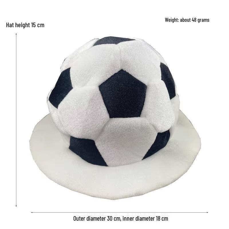 Black & White Patchwork Football Fan Hat - European Championship Team Performance Headwear