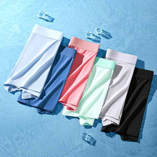 Boxershorts, Mittelhohe EisSeiden-Boxershorts, Enganliegend, U-Konvex, Schnelltrocknend, Sommerunterwäsche für den täglichen Gebrauch und zum Schlafen