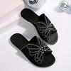 Sexy Hohl-Rhinestone-Schmetterlings-Mode-Slipper, Offene Zehen-Strandsandalen für Damen, Damenschuhe