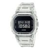 DW-5600USKE-7DR Gennemsigtig Skelet 20 Bar Vandtæt Digital Firkantet Resin Ur