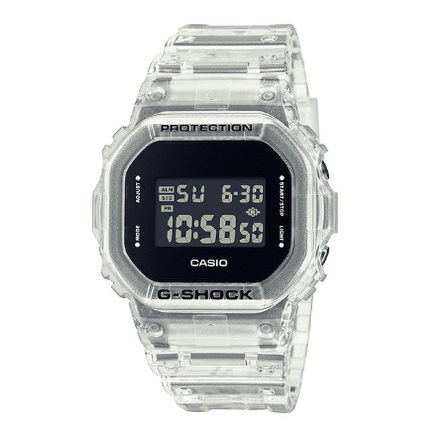 [G-SHOCK] DW-5600USKE-7DR Прозрачный Скелет 20 Бар Водонепроницаемые Цифровые Квадратные Часы из Смолы