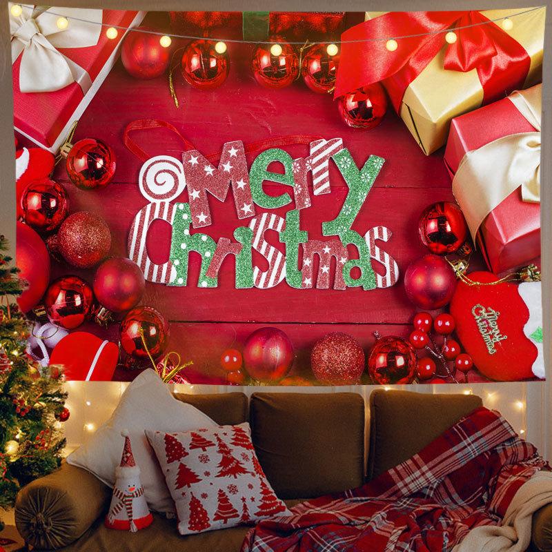 Santa Sleigh Decoration Tapestry Christmas Party Background Decoration Tapestry Family Christmas Party Living Room Bedroom Decor