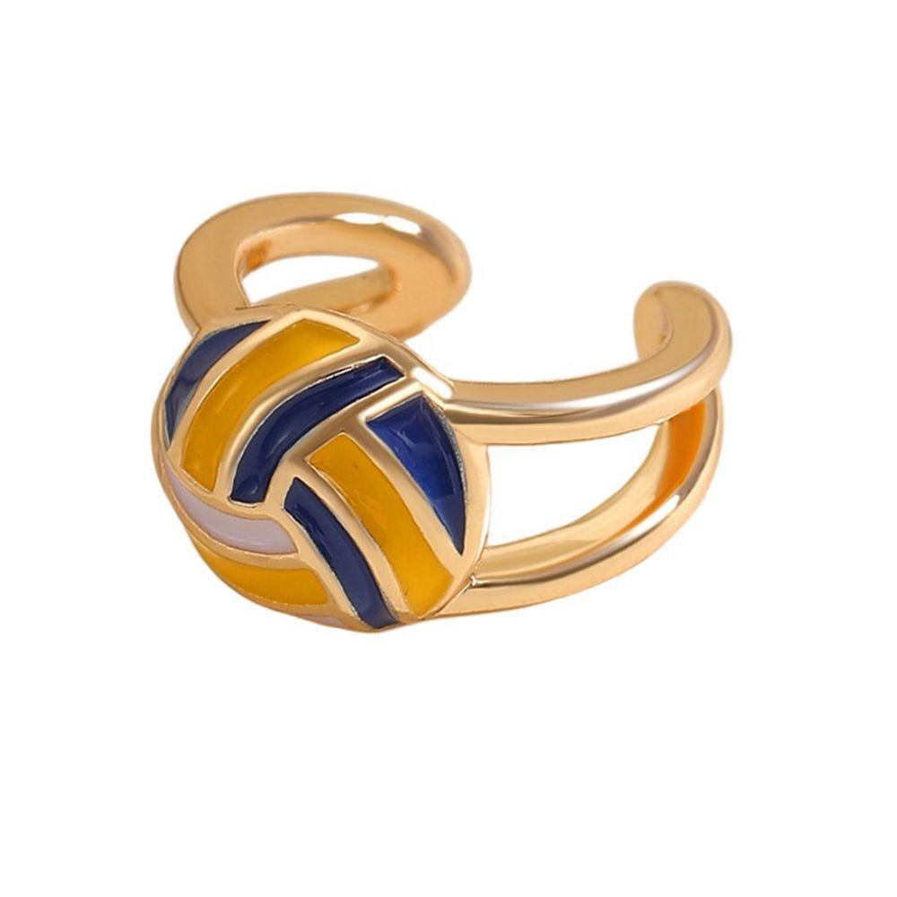 Сферические Футбольные Серьги-Клипсы Разноцветные Спортивные Мячи Формы Открытые Кольца Вечеринка Volleyball Ear Clip