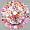 100 Valentine's Day Love Hearts Stickers: Cartoon Confession Graffiti for Journals, Laptops, Suitcases - Waterproof Decoration