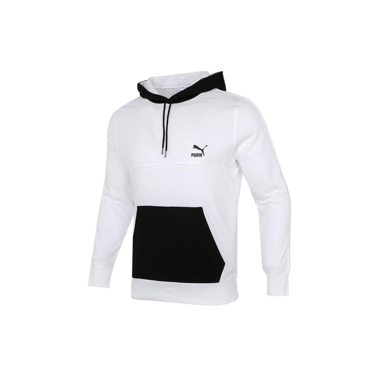 PUMA CLSX ColBlock Hoodie White Men s 534158-52 L