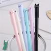 10Pcs Random Cute Cat Gel Pen Kawaii Neutral Pen 0.5mm Black Gel Ink Pens Office Supplies Gift