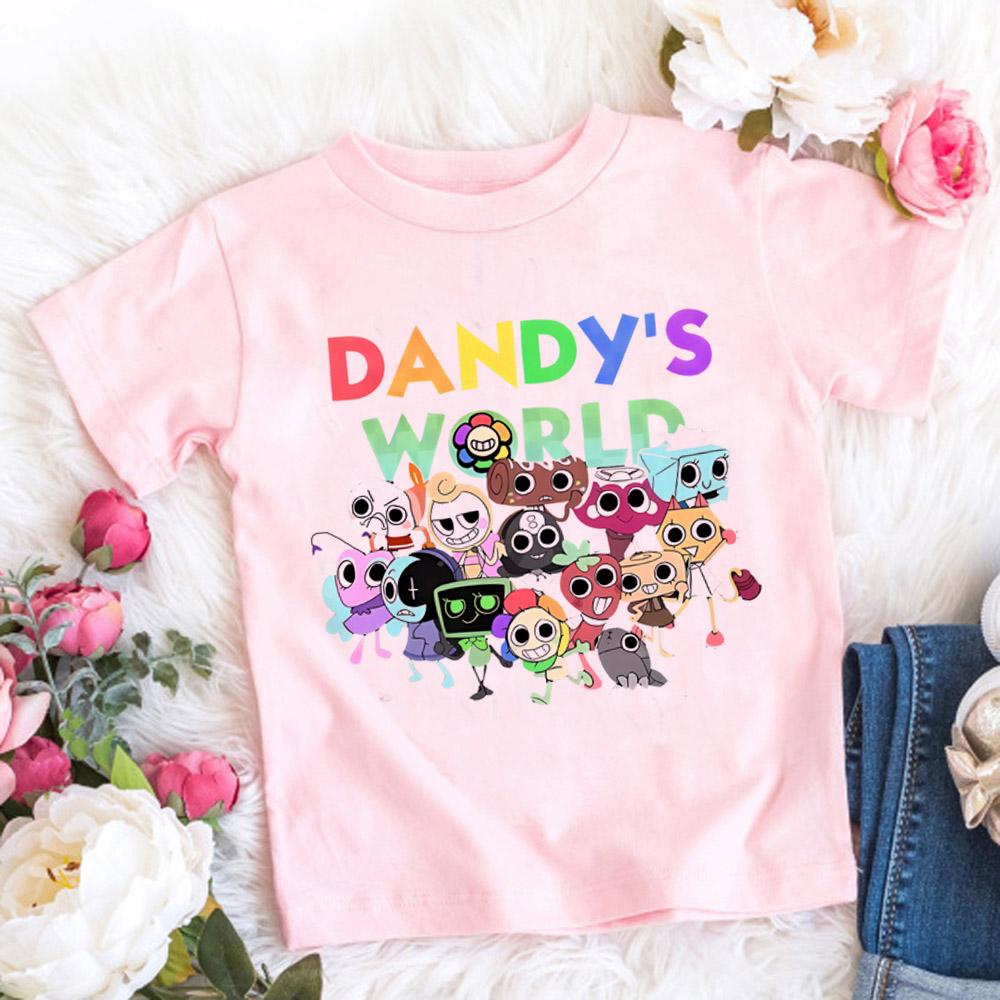 Dandys World T Shirt Kids Father Mother Fashion Casual Cartoon T-Shirts Men Teen Boys Loose O-Neck Short Sleeve Summer Clothes