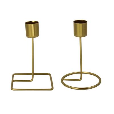 European Styles Metal Taper Candle Holder Stand Retro Golden Candlesticks for Wedding Table Centerpieces Home Decors