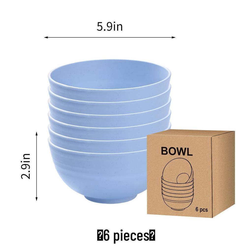 Eco-Friendly Wheat Straw 24-Piece Dinnerware Set: Plates, Bowls, Cups & Cutlery