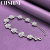 CHSHINE 925 Sterling Silver Rose Flower Chain Bracelet For Lovers Wedding Fashion Charm Jewelry