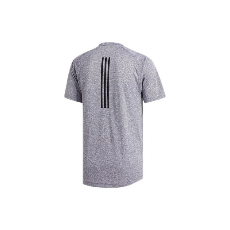adidas Round Neck Short Sleeve Sports T-Shirt Men Tops White Purple DZ8873