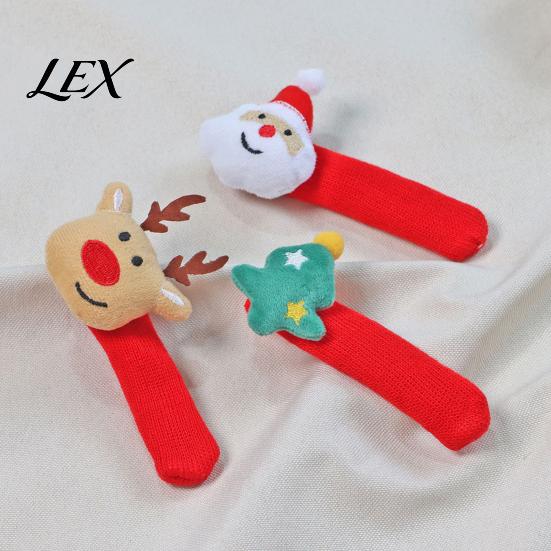 Holiday Home Decoration Accessories Knitted Christmas Doorknob Covers, Santa Reindeer Decor, Anti?Slip Protector Sleeves, Door Supplies Handle