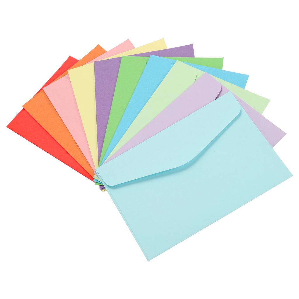 100Pcs 11.5x8.2cm Colorful DIY Multifunction Envelope Blank Mini Paper Envelopes Wedding Party Invitation Greeting Cards Gift
