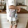 Sweet Drawstring Nylon Mesh Bag Crossbody Bag Korean Style Mesh Shoulder Bag Wallet With Purse Phone Bag Office Worker