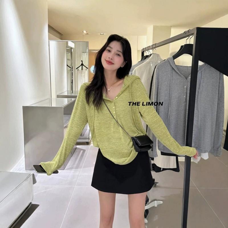 Womens Loose Fitting Hooded T Shirt Long Sleeve Fall Top Casual Style