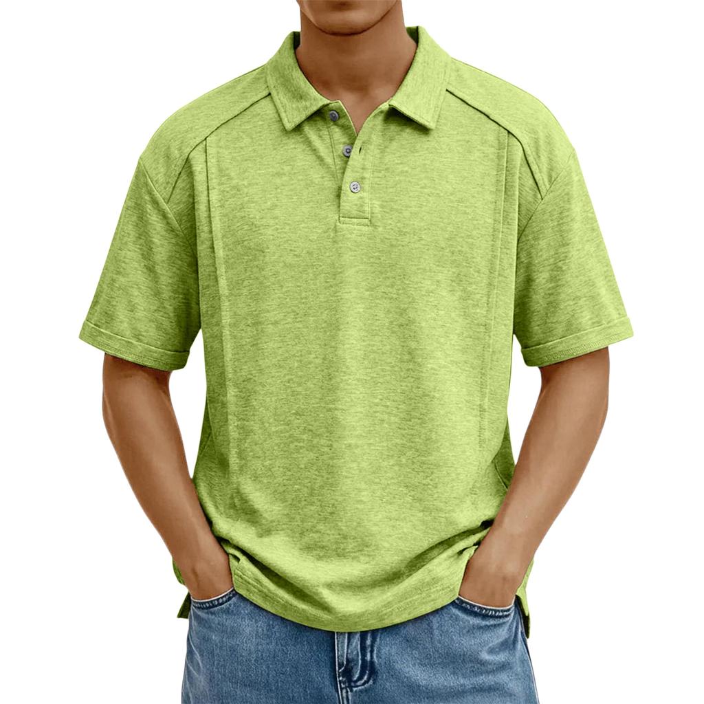 Men's Casual Collared Lightweight Breathable Short-Sleeve Shirt