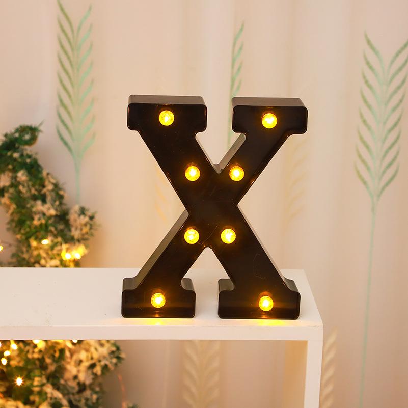 Cross-border Hot-Selling Black LED Letter Lamp for Proposal, Festival Decoration, and Ambiance Arrangement