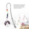 Stone Tree Bookmark Decorative Exquisite Healing 7 Chakra Metal Bookmark for Teacher Students Women Garnet