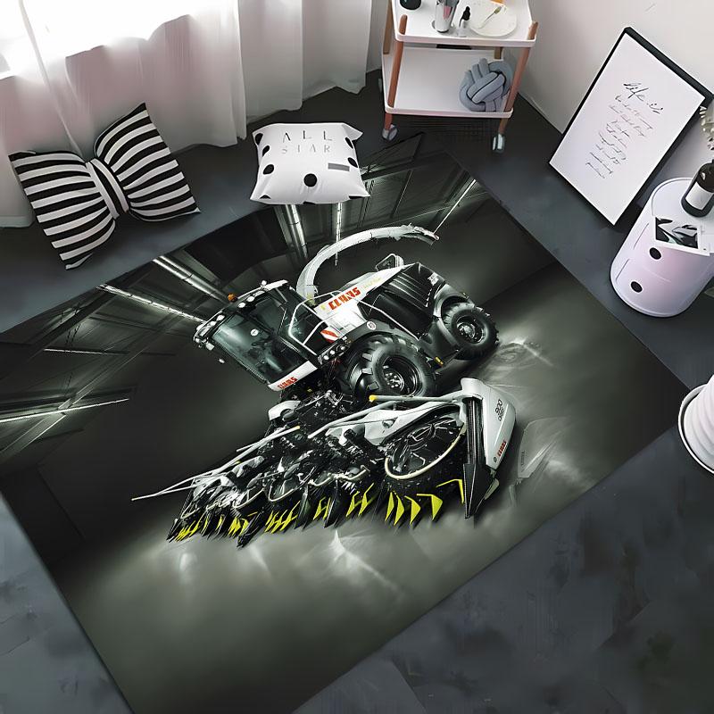 Car Tractor Series Pattern Carpet, Living Room and Bedroom Household Items, Kids Room Sofa Mat Doormat Floor  Anti-slip Rug Gift
