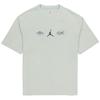 Jordan Character Letter Print Casual Crew Neck Short Sleeve T-Shirt Men Tops Aqua-Blue DM1445-017