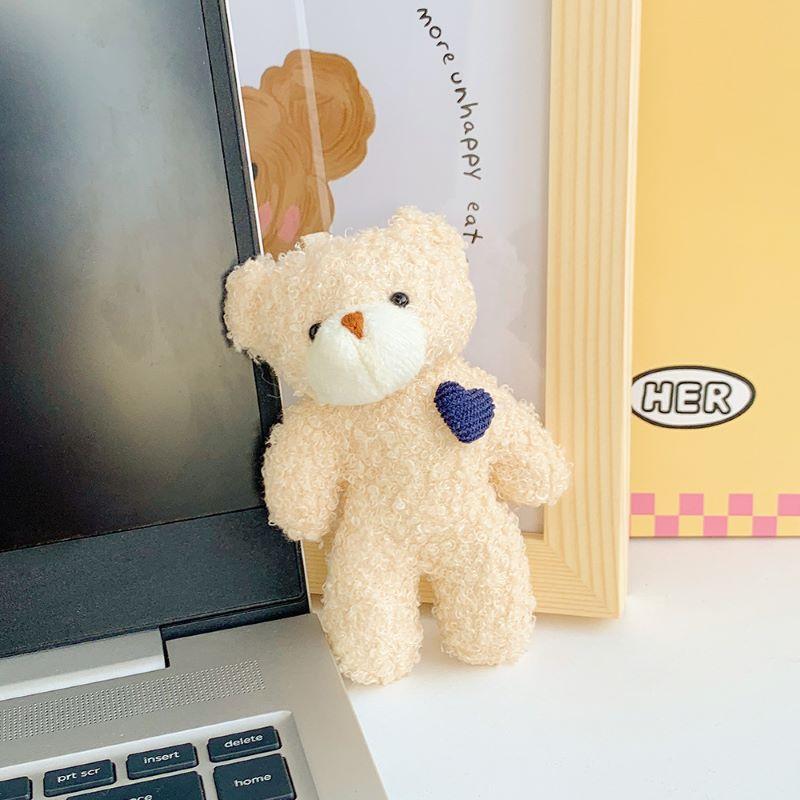 

Lovely Style Cute Soft and Cute Baby Bear Plush Doll Doll Bag Accessories Keychain Bear Doll Height about 10cm