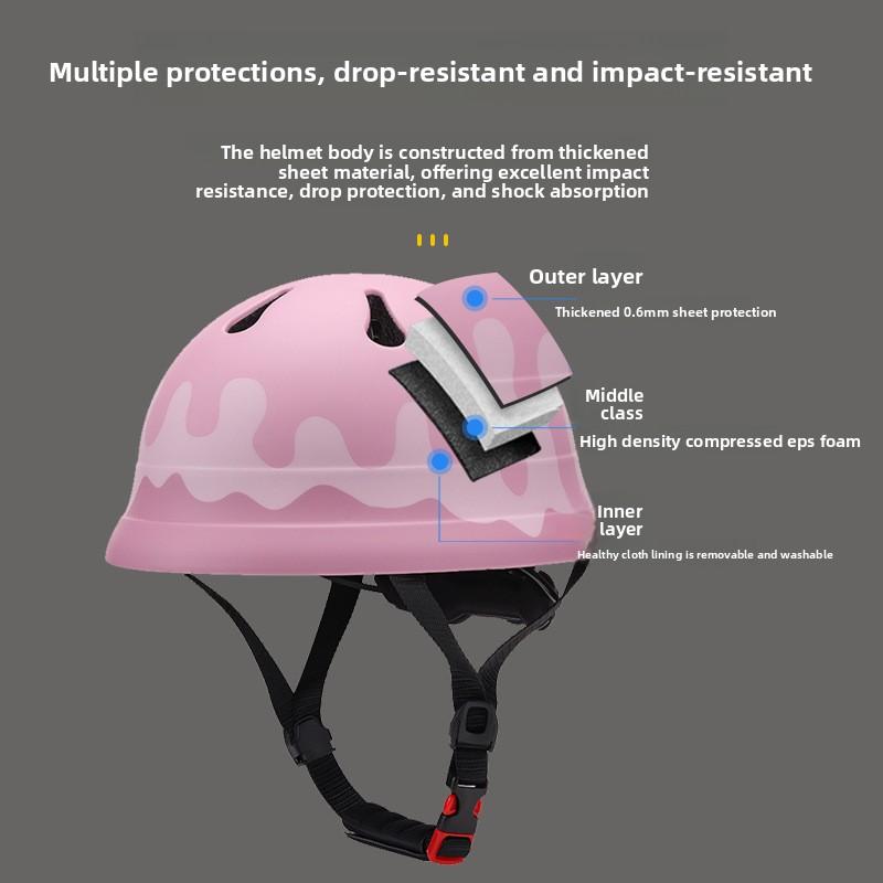 Cartoon Children's Bicycle Helmet Roller Skating Safety Skateboard Balance Car Children's Helmet Hard Hat