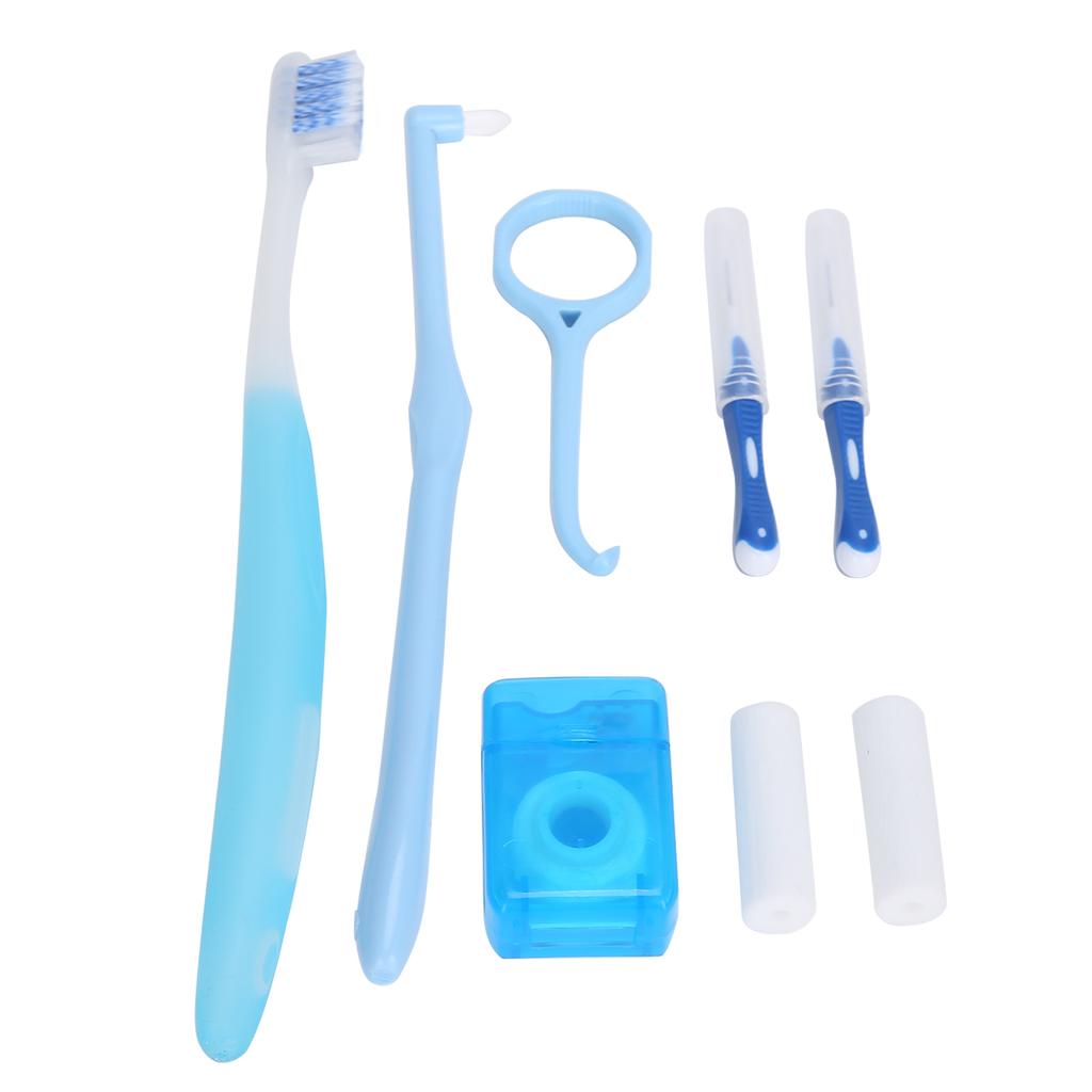 Orthodontic Oral Care Kit Teeth Brace Cleaning Brush Interdental Brush Orthodontic Wax Tools