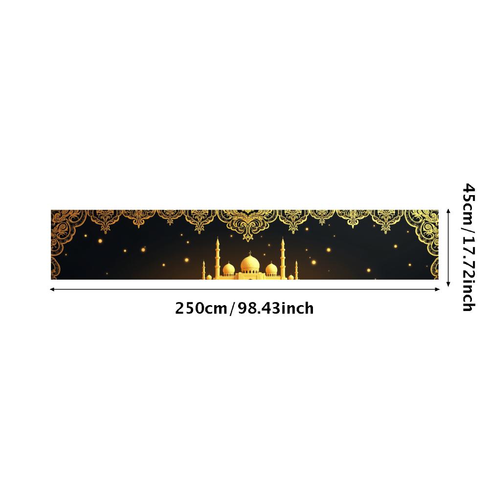 Islamic Mosque Large Tapestry for Ramadan Eid Mubarak Prayer Backdrop Curtains Wall Hanging Decor Muslim Scenic Banner