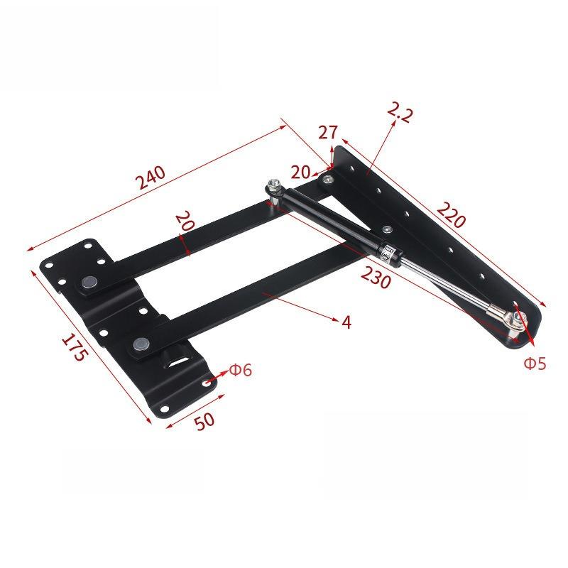 2 ks/sada DIY Zvedací Pružinový Pant Zvedací Deska Stolu Sklápěcí Mechanismus Kování Nábytkový Zvedák Sklápěcí Skříňový Pant