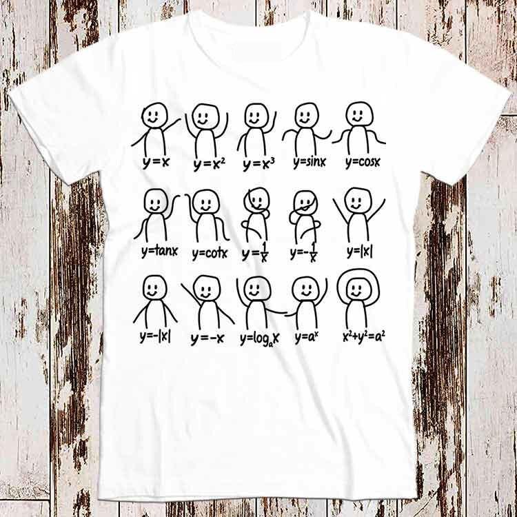 Funny Algebra Dance Graph Figures Math Equation T Shirt 8524