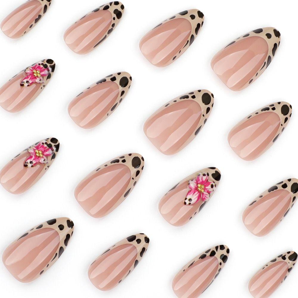 Long Almond and Ballerina Fake Nials Cat Eye Nail Tips Manicure False Nails Women