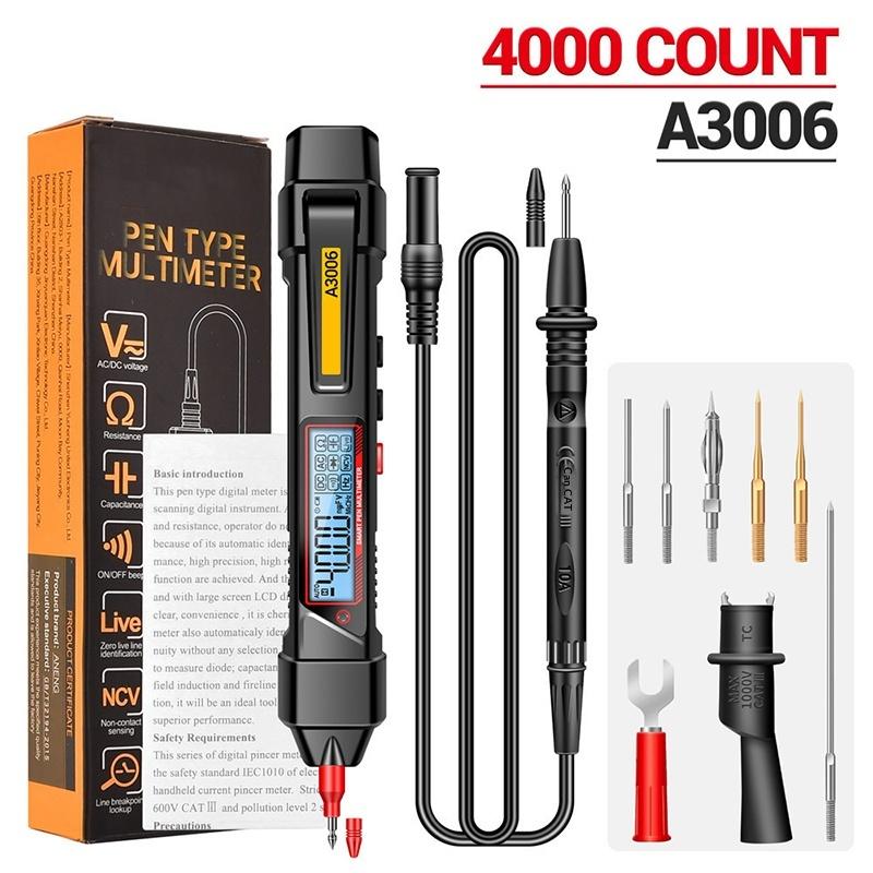 A3006 Mini Pen Type Multimeter Digital Professional 4000 Counts AC/DC Voltage Diode Capacitance Hz Meter Tool