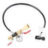 Dual Valve CO2 Filling 24in Hose Adapter with 3000psi Gauge for Sodastream Tank G1/2