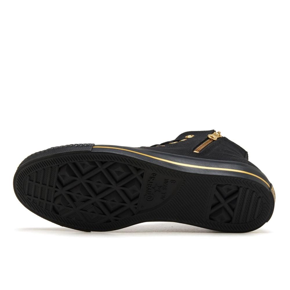 Converse All Star Gold Stripe Z Hi Black Black 31316632 Black Black